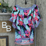 Colleen Lopez Women's Off The Shoulder Mixed-Print Blouse