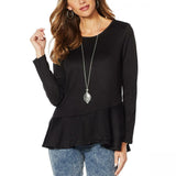 DG2 by Diane Gilman Women's Crossover Peplum Top