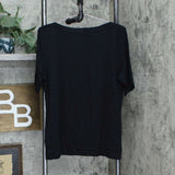 NWT Karen Scott Women's Cotton Cuffed Elbow Sleeve Knit Top. 100028179MS Large