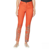 DG2 by Diane Gilman Women's Petite Classic Stretch Artwork Printed Jeans