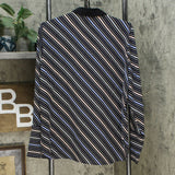 Anne Klein Women's Milano Striped Wide Cuff Blouse