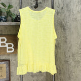DG2 by Diane Gilman Women's Plus Size Burnout Ruffle Tank Top