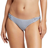 Xhilaration Women's Hipster Striped Bikini Swim Bottom Blue / White XS