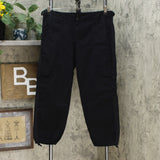 Blossom & Clover Women's Cargo Ankle Capri Pants Black 14