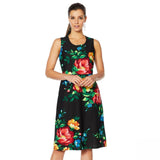 NWT Slinky Brand Women's Sleeveless Fit & Flare Dress. 667449 Small Medium