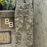 DG2 by Diane Gilman Reversible Twill Pull On Skinny Jean Olive Camo Petite XXS