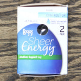L'eggs Sheer Energy Women's Control Top 2 Pack Pantyhose. 35400