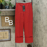 MarlaWynne Women's Twill FLATTERfit Cropped Pants With Cuff