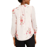 Bar III Women's Floral Print Ruched Blouse