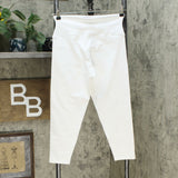 Yummie Women's Talia Compact Cotton Shaping Capri Leggings White Large