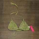 Xhilaration Juniors' Smocked Triangle Bikini Top AFU39T
