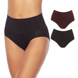Yummie Women's 2 Pack Seamless Shaping Briefs Fig/ Black M/L
