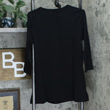 Isaac Mizrahi Live! Women's 3/4 Sleeve Square Neck Knit Tunic Top