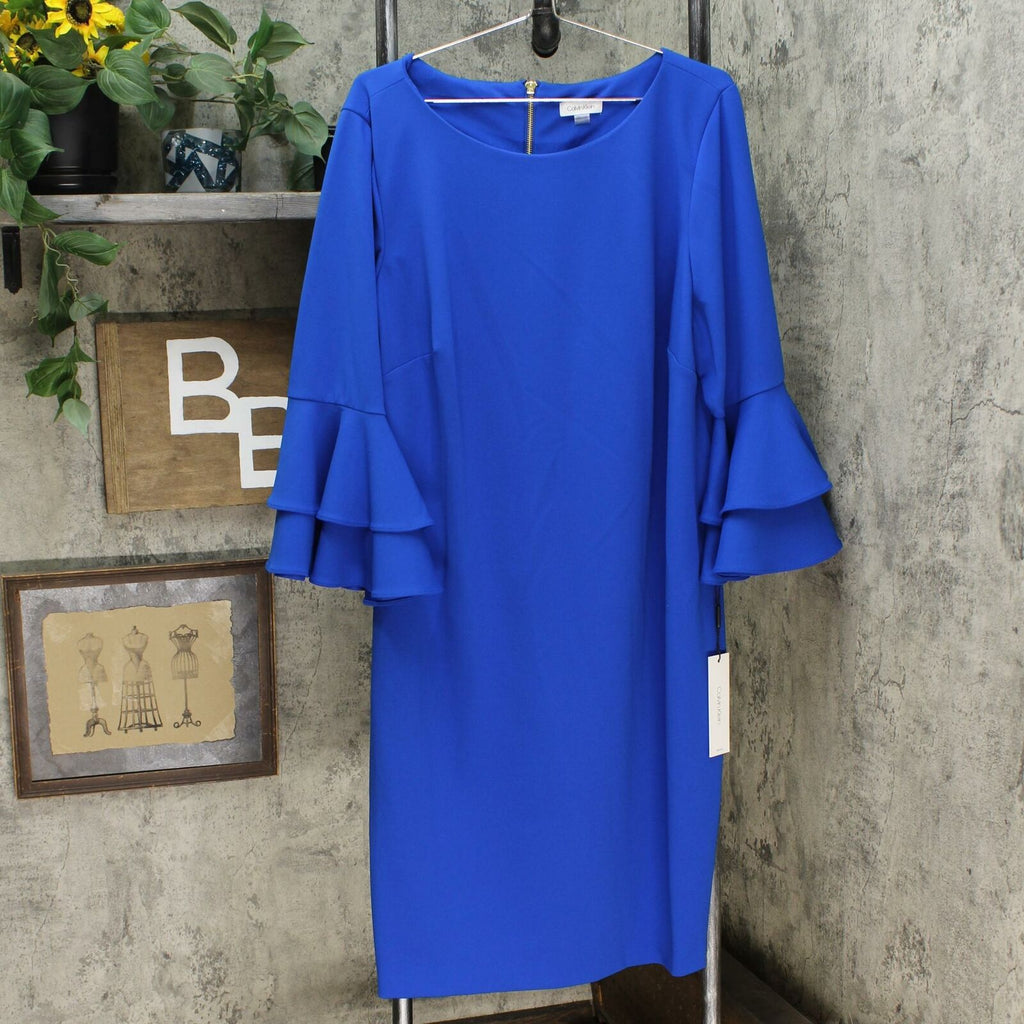 Calvin Klein Women's Plus Size Tiered Bell Sleeve Dress – Biggybargains