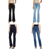 DG2 by Diane Gilman Women's Petite Woven Virtual Stretch Boot Cut Jeans
