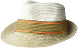 Steve Madden Women's Striped Band Fedora Hat
