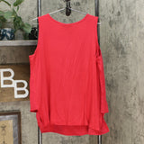 DG2 by Diane Gilman Women's Double Layer Mixed Media Easy Tank Top