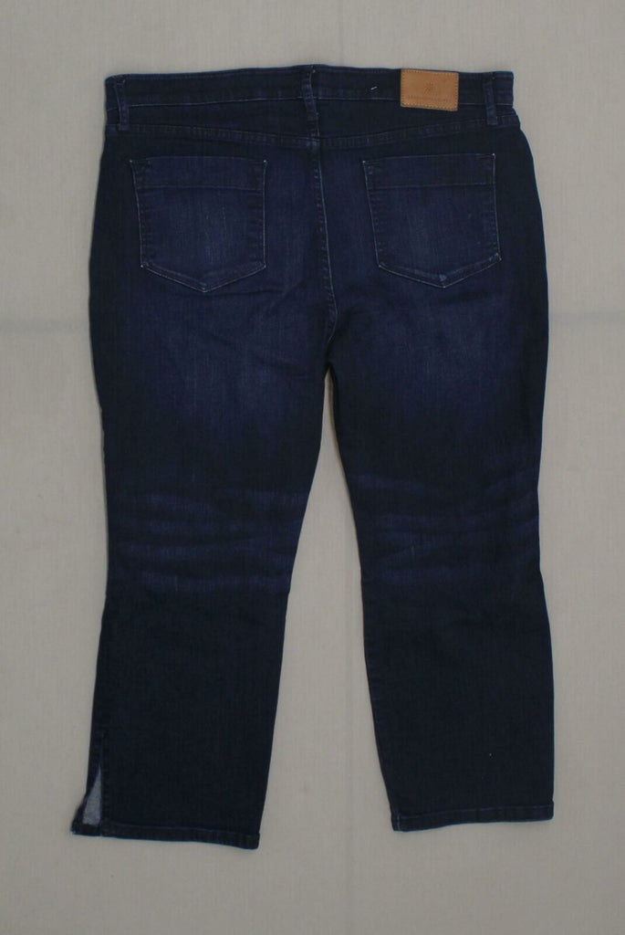 As Is Isaac Mizrahi Live! Tall TRUE DENIM Capri Jeans w/ Hardware-Indigo 