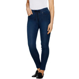 Martha Stewart Petite Knit Denim Pull-On Faux Drawstring Jeans