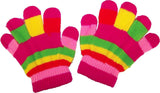 ZUZIFY 6 Pairs Toddlers Fun Striped Magic Knit Gloves