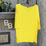 Isaac Mizrahi Live! Plus 3/4-Sleeve Knit Top With Cross Back Detail
