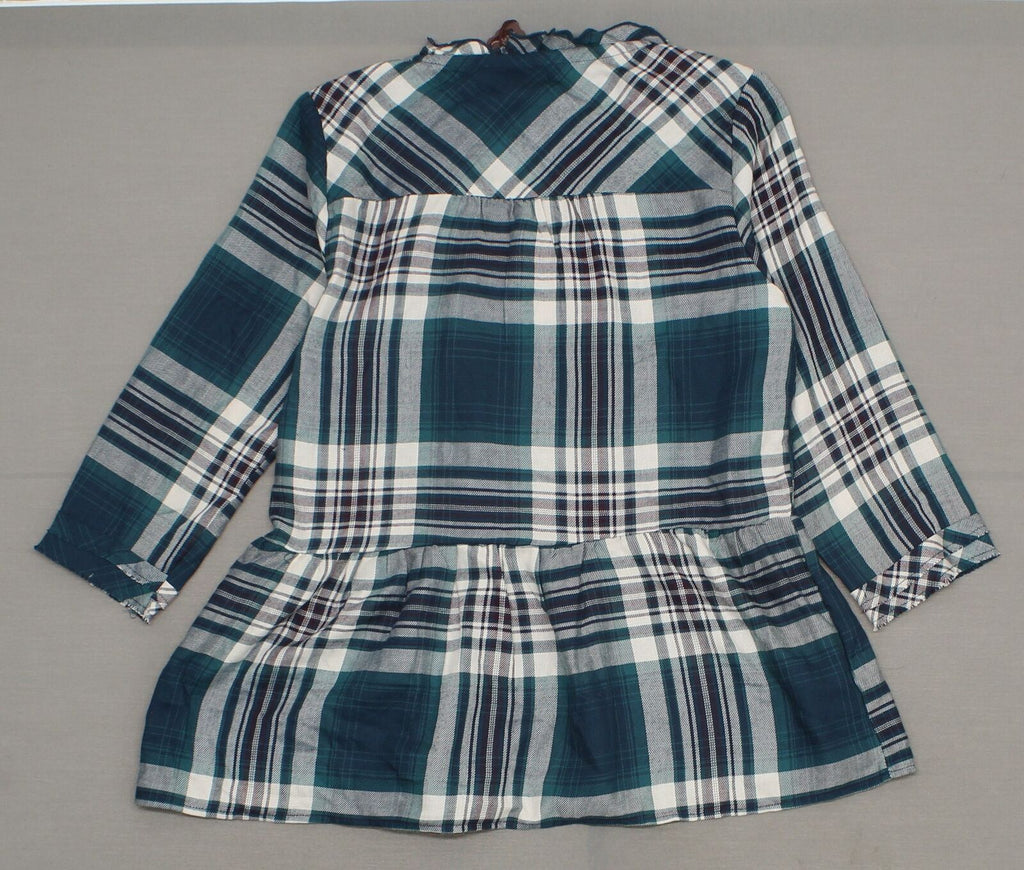 Knox Rose Women's Plaid 3/4 Sleeve Popover Flannel Shirt Top Blouse Biggybargains Knox Rose Women's Plaid 3/4 Sleeve Popover Flannel Shirt Top Blouse Biggybargains