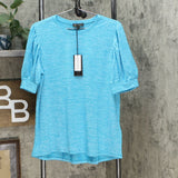 NWT DG2 By Diane Gilman Womens Balloon Sleeve T-Shirt Tee. 721456 Large