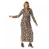 G.I.L.I. Women's Peached Knit Belted Duster Maxi Dress