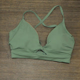 Shade & Shore Women's Longline Cut Out Bikini Top Green 34DD