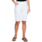 Denim & Co. Plus Size How Timeless Bermuda Shorts White 1X