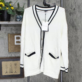 Who What Wear Women's Long Sleeve Button-Front Varsity Cardigan WS-296