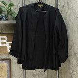 Heidi Daus Women's Signature Accent Open Front Jacket Black Large