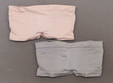 Rhonda Shear LOT OF 2 Underwire Bandeau Bra Removable Pads Gray/Blush Plus 1X