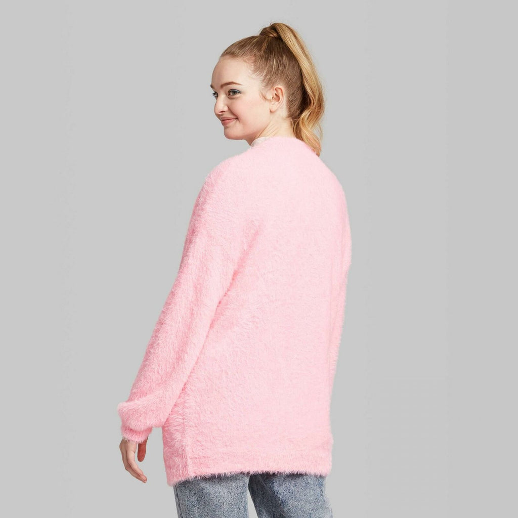 Wild Fable Women's Long Sleeve Open Front Fuzzy Cardigan Sweater –  Biggybargains