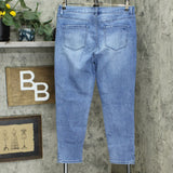 DG2 by Diane Gilman Studded Side Gusset Cropped Skinny Jeans Midtone 12