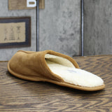 Goodfellow & Co. Mens Alex Scuff Slide Leather Slippers Dark Chestnut Brown S