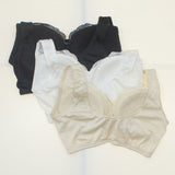 Rhonda Shear 3-Pack Pinup Bras With Removable Pads Black/ White/ Nude Medium