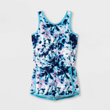 Cat & Jack Girls' Tie-Dye Tank Pajama Romper