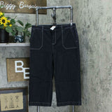 Susan Graver Jeans Women's High Stretch Denim Zip-Front Crop Jeans