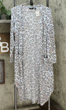 G by Giuliana Women's Petite Printed Slub Hacci Knit Duster Cardigan
