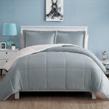 VCNY Micromink Sherpa Queen Size 3-Piece Comforter Set Charcoal Grey