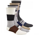 Sun + Stone Men's Printed Crew Socks 4 Pack Pairs