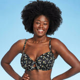 Shade & Shore Women's Lightly Lined Tie Front Bikini Top