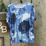 DG2 by Diane Gilman Women's Short Sleeve Printed T-Shirt