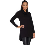 Lisa Rinna Collection Women's Petite Cowl Neck Tunic Top