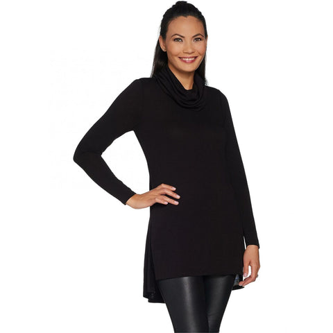 Lisa Rinna Collection Women's Petite Cowl Neck Tunic Top
