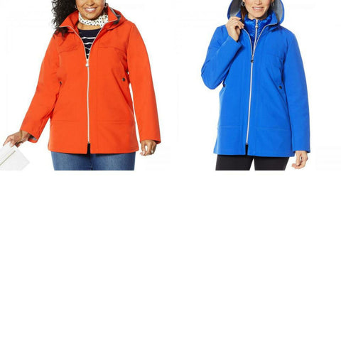 Laurier Women's Plus Size Emma Water Resistant Softshell Jacket With Hood