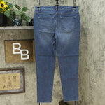 Denim & Co. Women's Slim Straight Jeans With Hem Embroidery Harbor 12