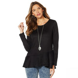 DG2 by Diane Gilman Women's Plus Size Crossover Peplum Top