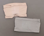 Rhonda Shear LOT OF 2 Underwire Bandeau Bra Removable Pads Gray/Blush Medium
